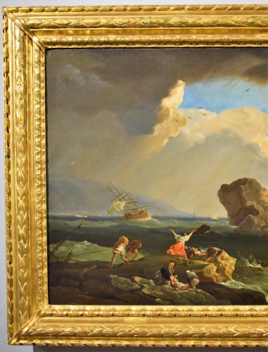 Paintings & Drawings  - Shipwreck on the reef - workshop of Claude Joseph Vernet (1714 - 1789)